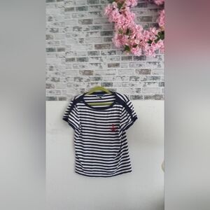 Navy and White Striped Shirt